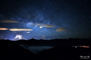 銀河。閃雲。車軌