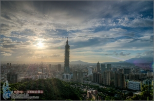 台北101．日落繽紛雲彩