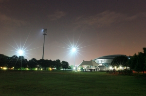 夜晚的新莊運動公園