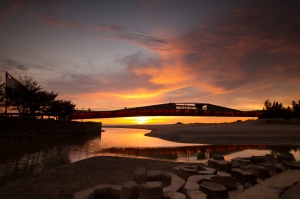 夕燒龍鳳橋,美哉!!